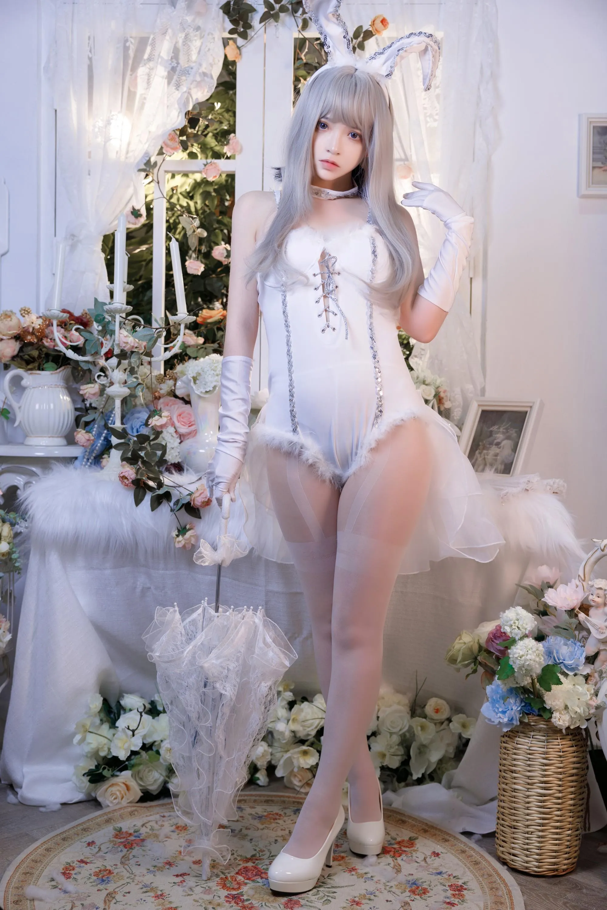 疯猫ss – NO.126 纯白绒绒兔 [40P]插图3